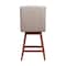 Armen Living Stancoste Swivel Counter Stool in Brown Oak Wood Finish with Taupe Fabric 840254332119 - alternate 7